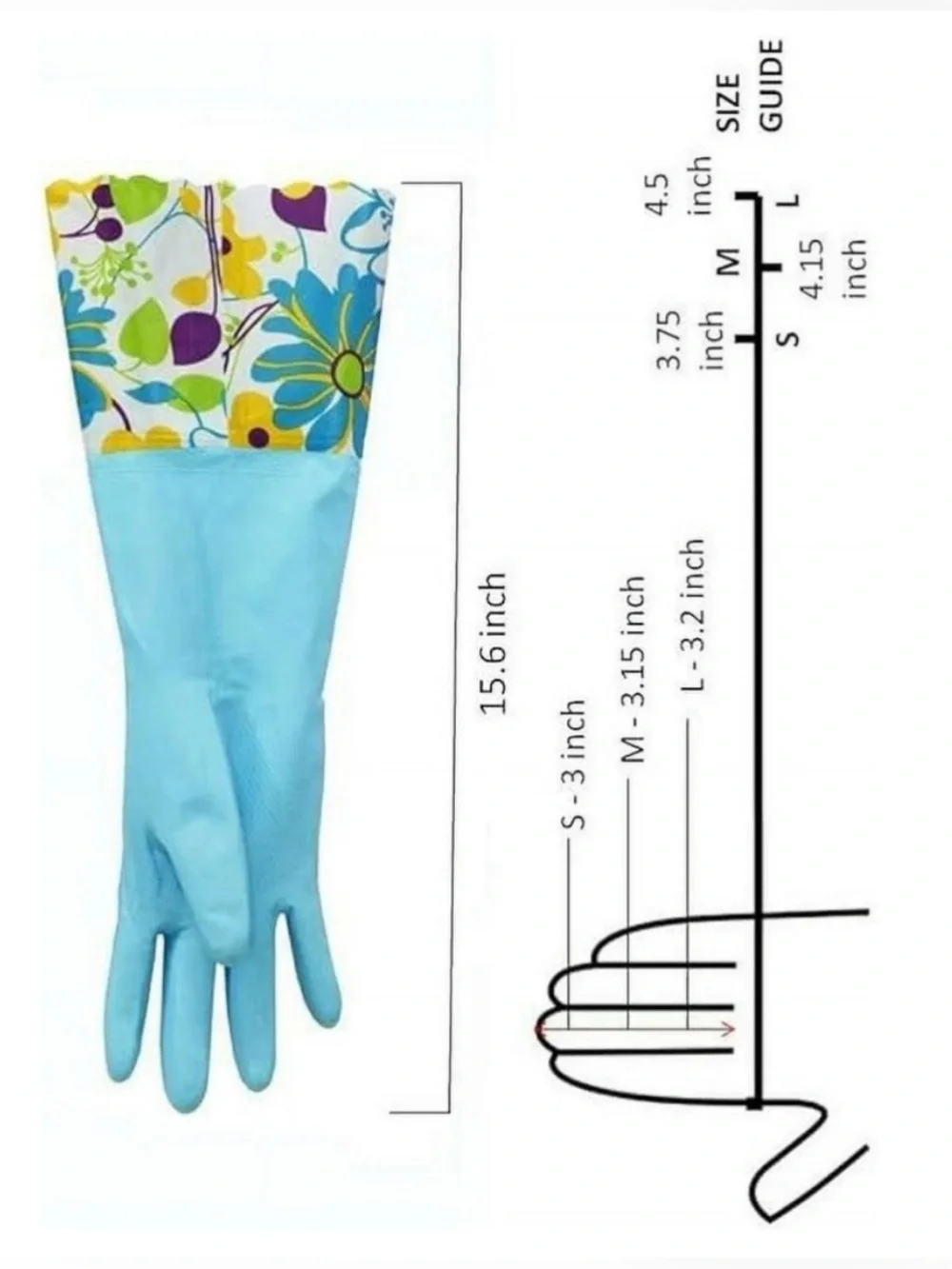 NWT Long Wearing Premium Patterned🧤Gloves (Size: L)